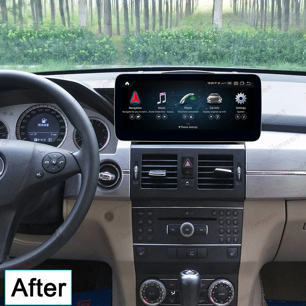 Lecteur de DVD multimédia de voiture Android 10.25'' pour Benz GLK 2009-2012 Navigation GPS