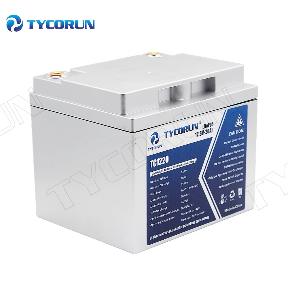 Tycorun ABS Plastic Lithium Battery Storage LiFePO4 Portable Solar Cell Battery for Boats/Scooters