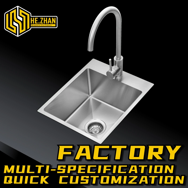 304 Stainless Steel Single Sink, Table Top Faucet and Bowl, Handcrafted for Home Kitchen Use