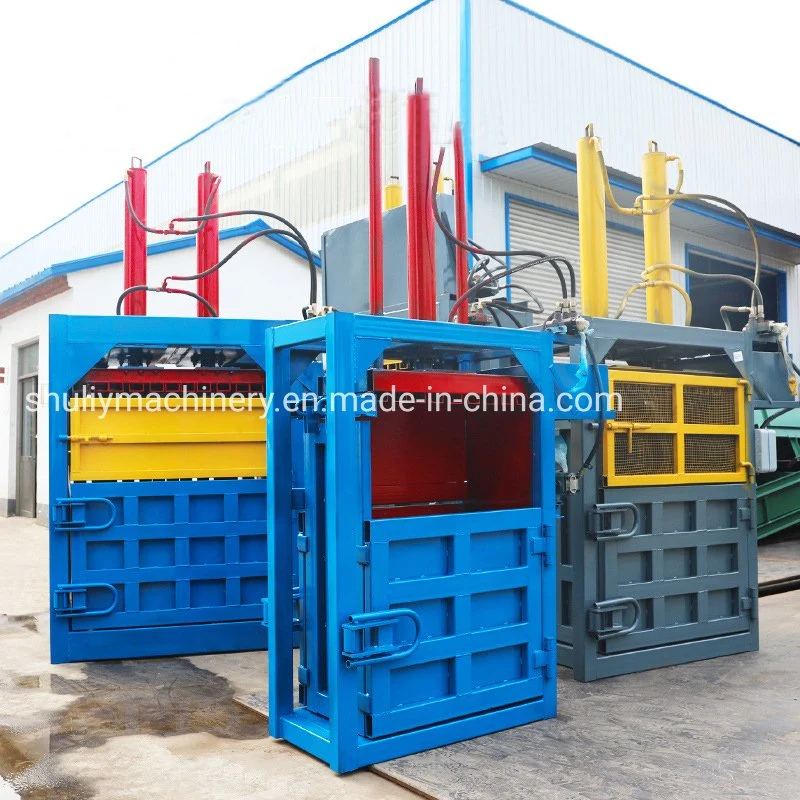 Small Vertical Type Waste Clothing Film Scrap Baler