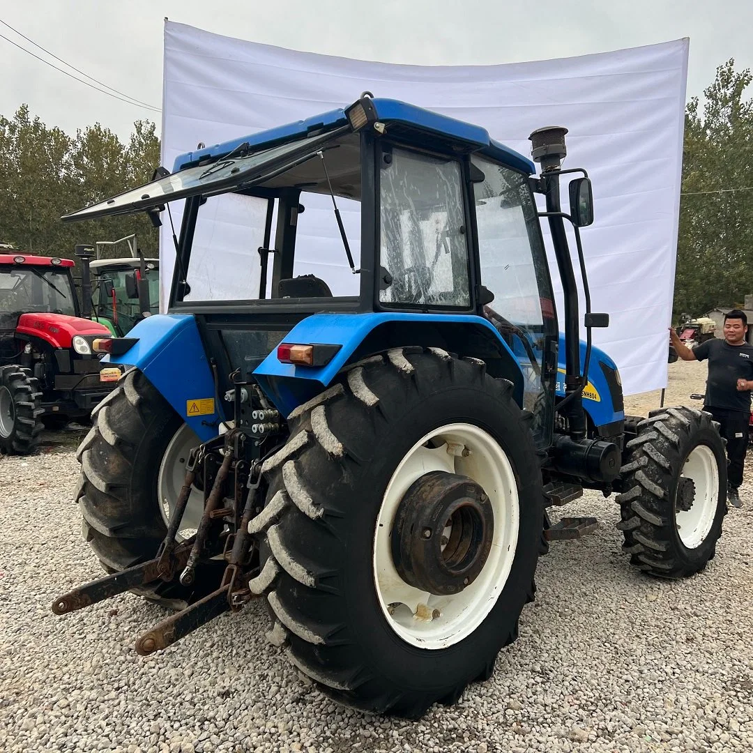 Alimentação directa 80 HP tractor usado New Holland Snh804 tractor agrícola Com cabina