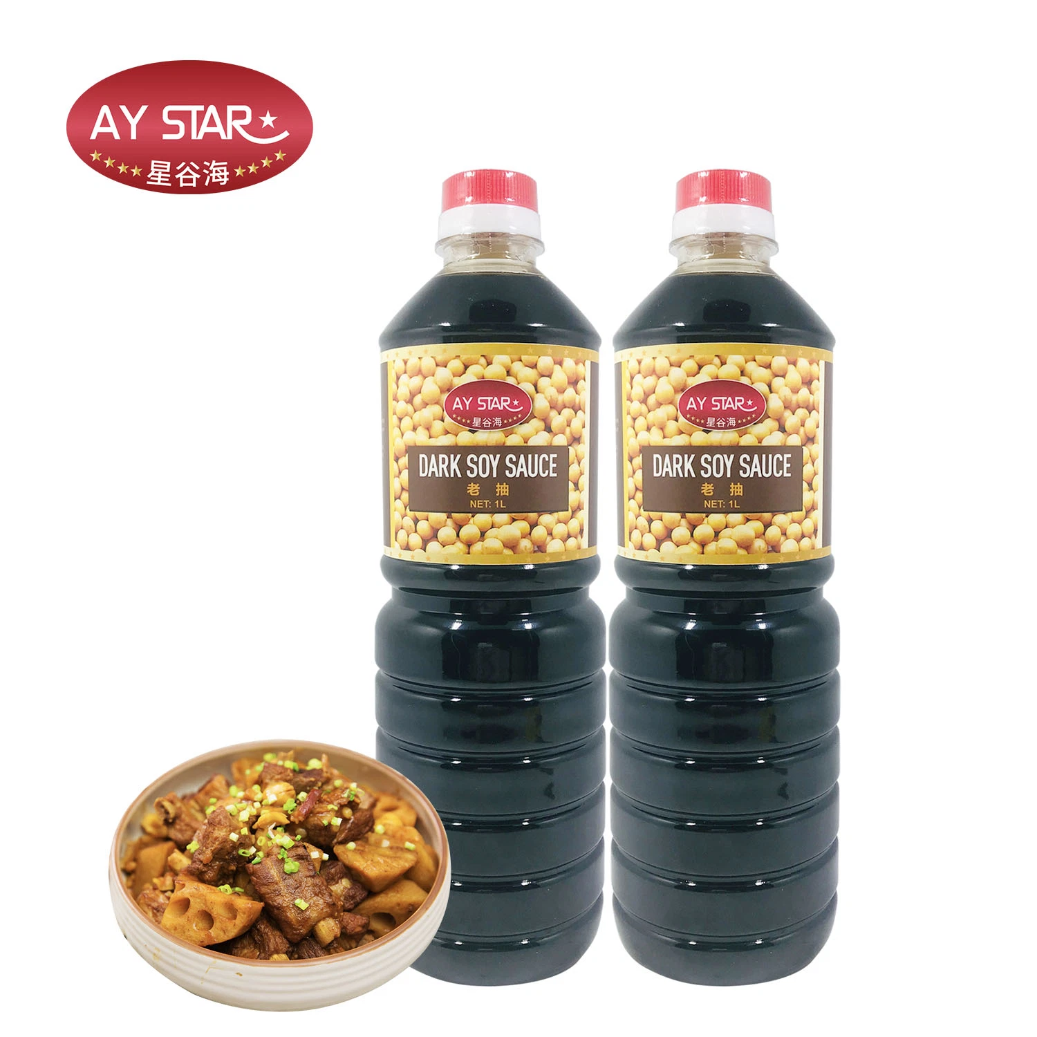 Factory Supplier 1L Pet Bottle OEM Non-GMO Soy Sauce Guangdong