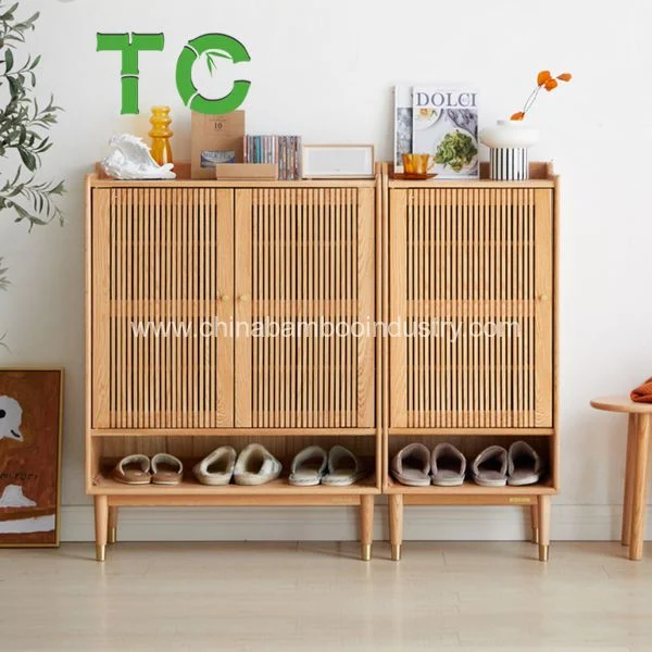 High quality/High cost performance Bamboo Shoe Storage Cabinet, Freestanding Shoe Rack Storage Organizer