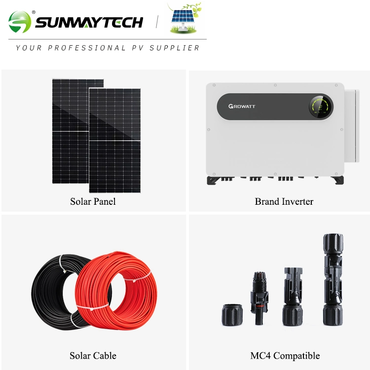 Growatt tres fase 100kw 125kw 250kw 500kw a 1 MW en la red eléctrica del sistema solar la energía solar inversores inversor Onda senoidal pura con pantalla LCD