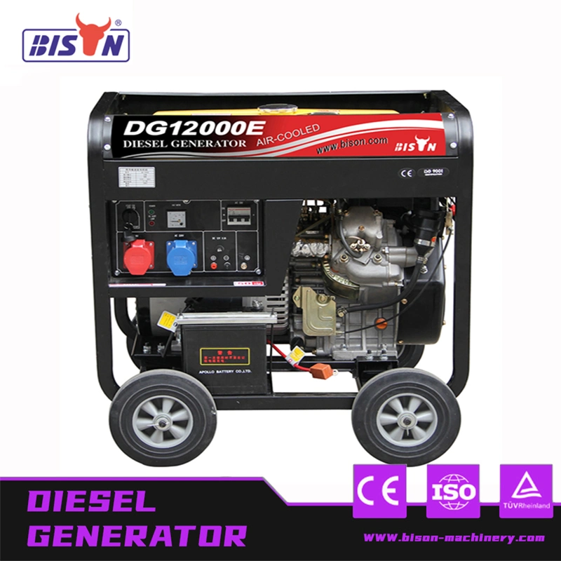 Bison 12000 Watts Portable solo Sylinder grupo electrógeno de motor Diesel de 12.5 kVA.