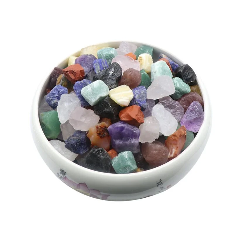 Big No Hole 25-35mm Rock Mineral Quartz Stone Beads Chakra Natural Amethyst Citrine Reiki Healing Crystal Beads