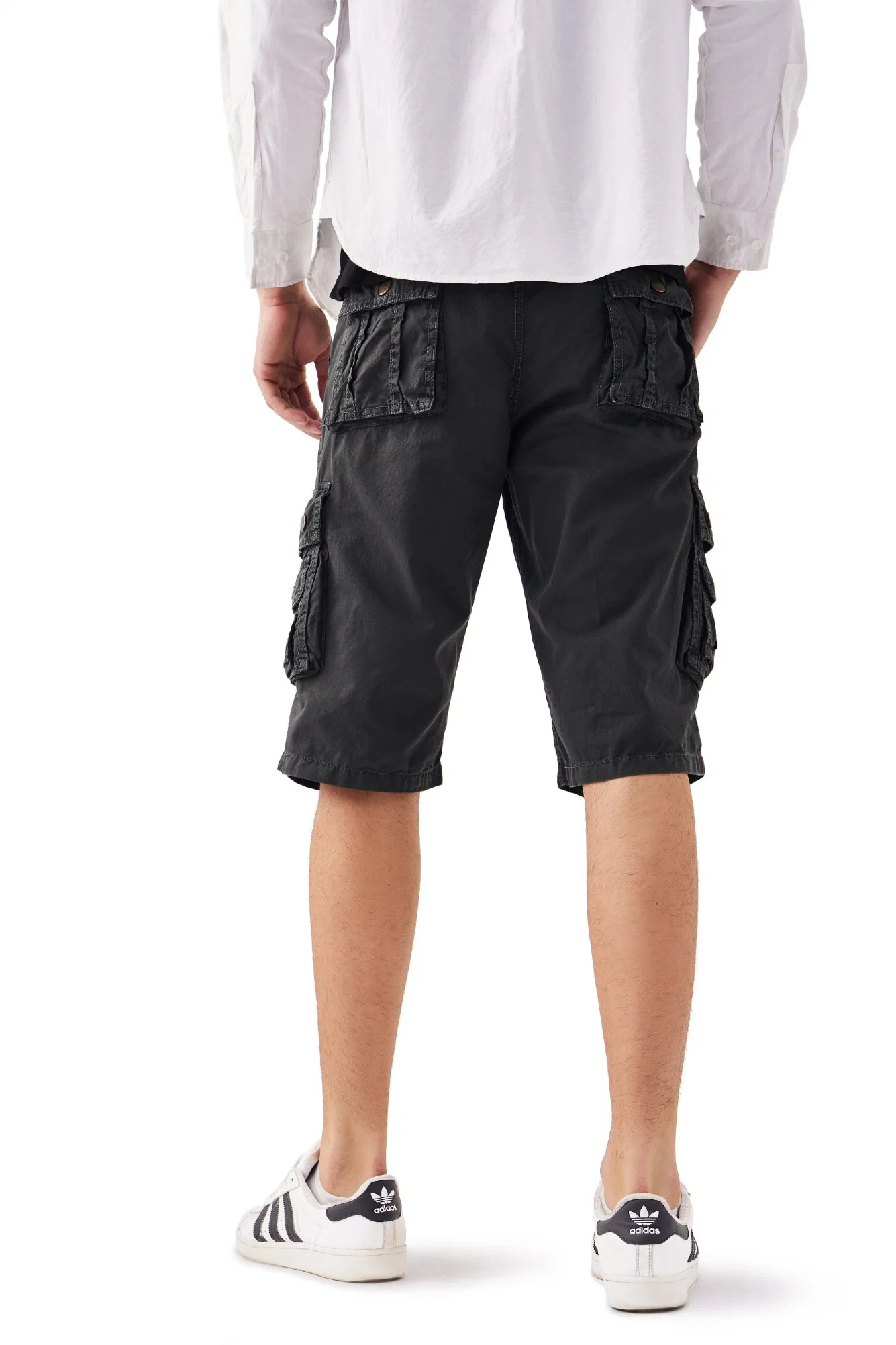 La Mens Cargo Shorts Shorts ropa deportiva Wasitband tejido elástico con una cuerda