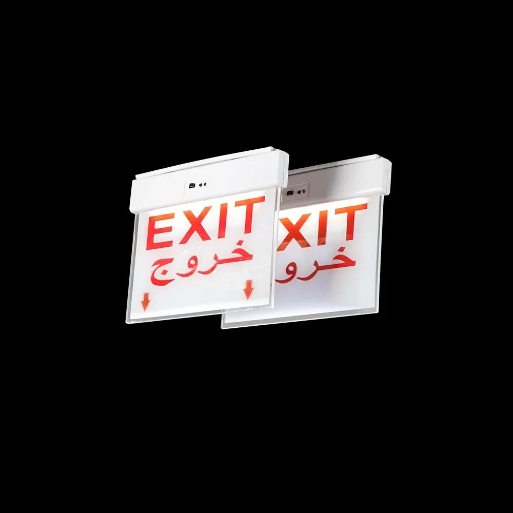 Wholesale/Supplier Price 3W Non Maintained Fire Escape Edge-Lit Exit Sign Supplier