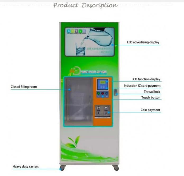 Reverse Osmosis Trinkwasser Vending Machine Münze betrieben mit 9 Stufenweise Filtrierung Reinigung