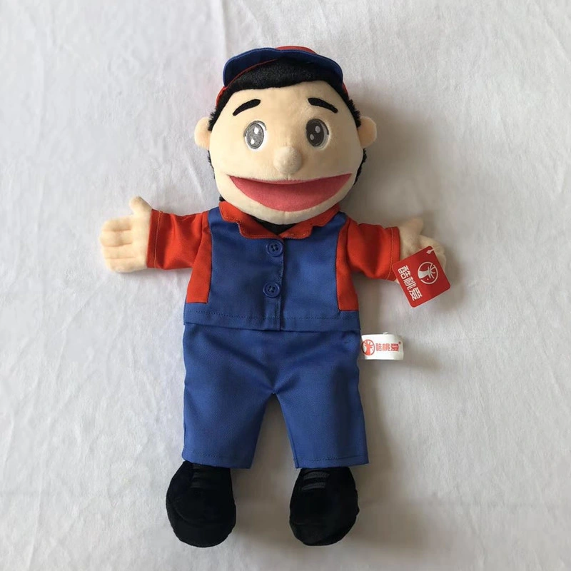 OEM ODM Wholesale/Supplier Factory Custom Cartoon Workman Character Hand Puppet Stuffed Hand Puppet Theatre