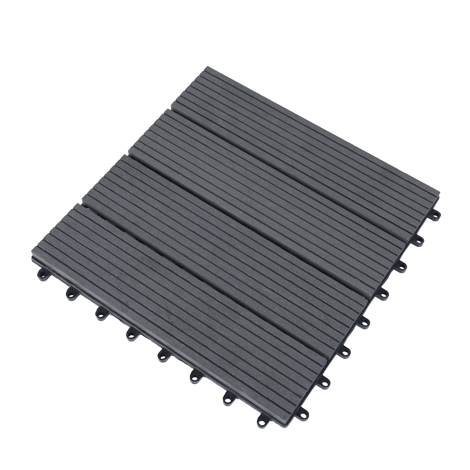 300*300mm WPC Wood Plastic Composite 1*1FT Terrace Interior/Exterior Garden Waterproof DIY Click Interlocking Decking Roof Tiles