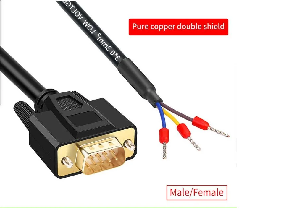 dB9 Connector Plug Cable Male Female RS232 485 Cord 9-Pin COM Port 235 Terminal Line Shielded Wire 9 Pin Aviation Plug Line