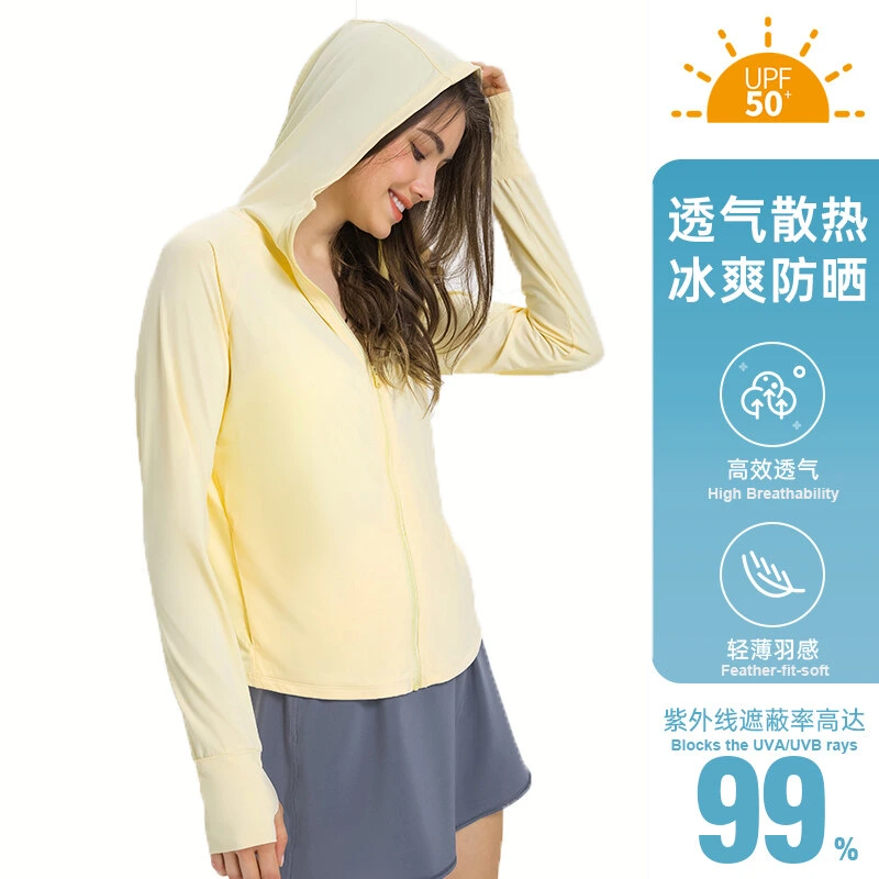 Women Sun Protection Shirts Hoodie Upf 50+ Full Zip Sun Protective Clothing