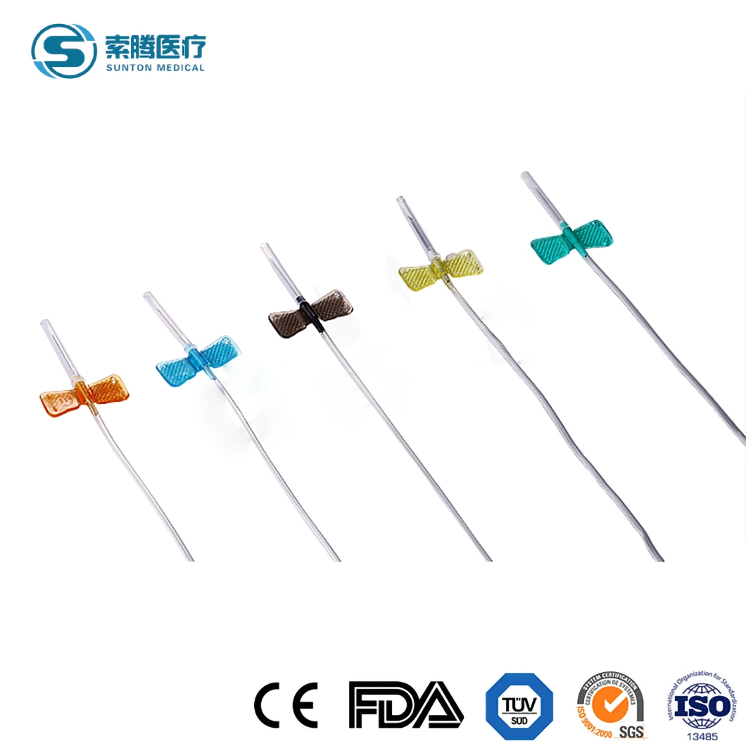 Sunton fístula AV desechable Aguja 16g 17g 18g de agujas de fístula AV ala rotatoria de ala fija Proveedores de equipos médicos de alta calidad China agujas de fístula