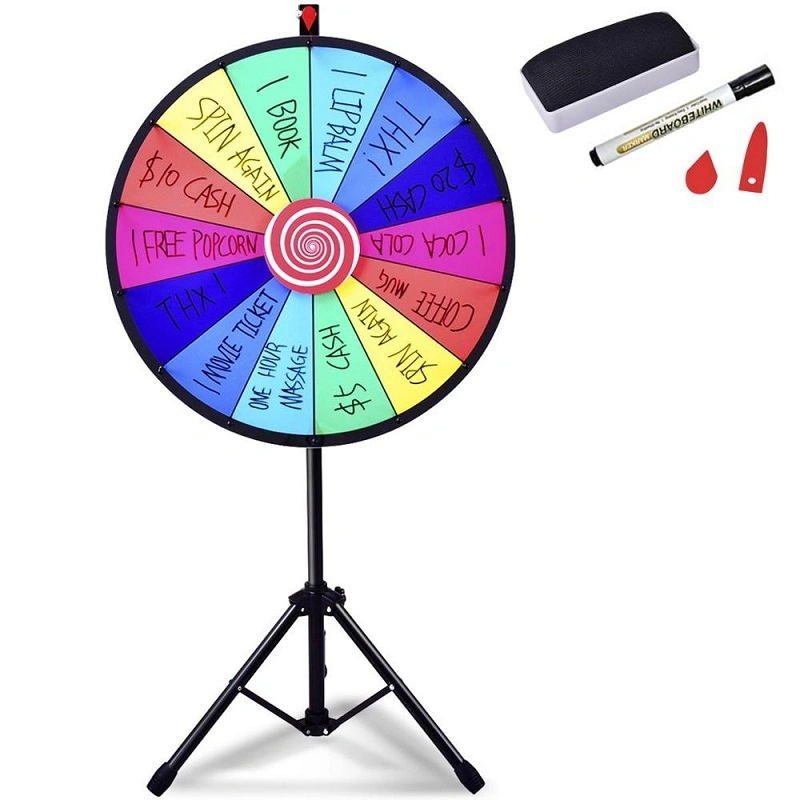 Prize Wheel Game Custom Design Hot Sell Tripod Dry Erase Prize Wheel