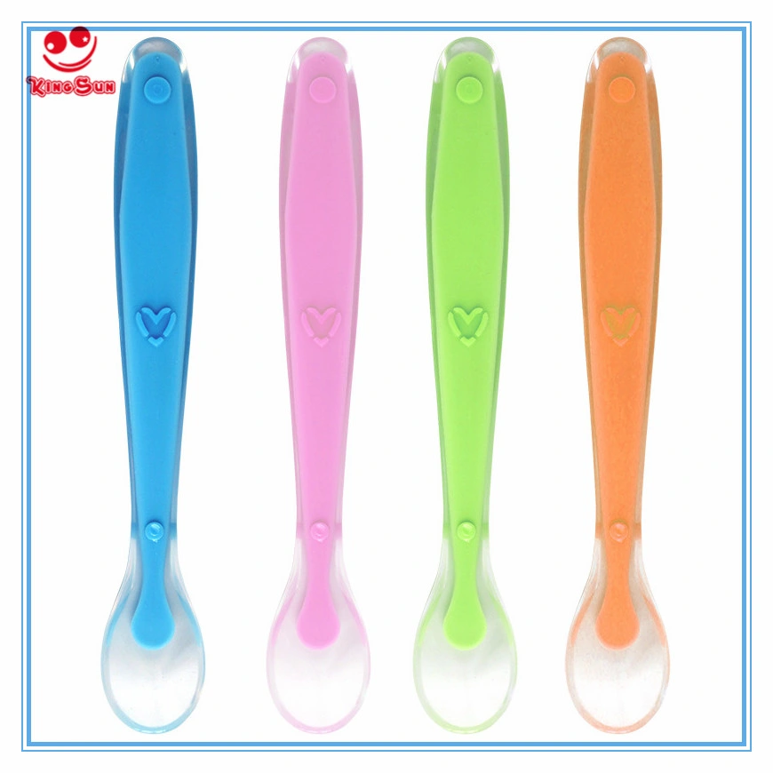 High Quality Cutlery Silicone Spoons for Baby Feeding Dinner Set