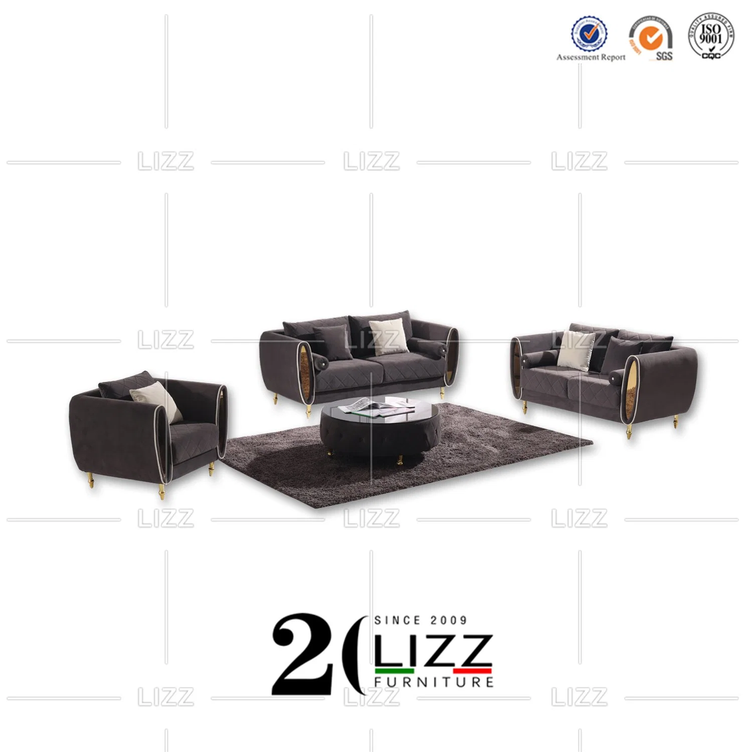 Online Großhandel/Lieferant Neukunden Startseite Möbel Wohnzimmer Stoff Freizeit Sofa-Set