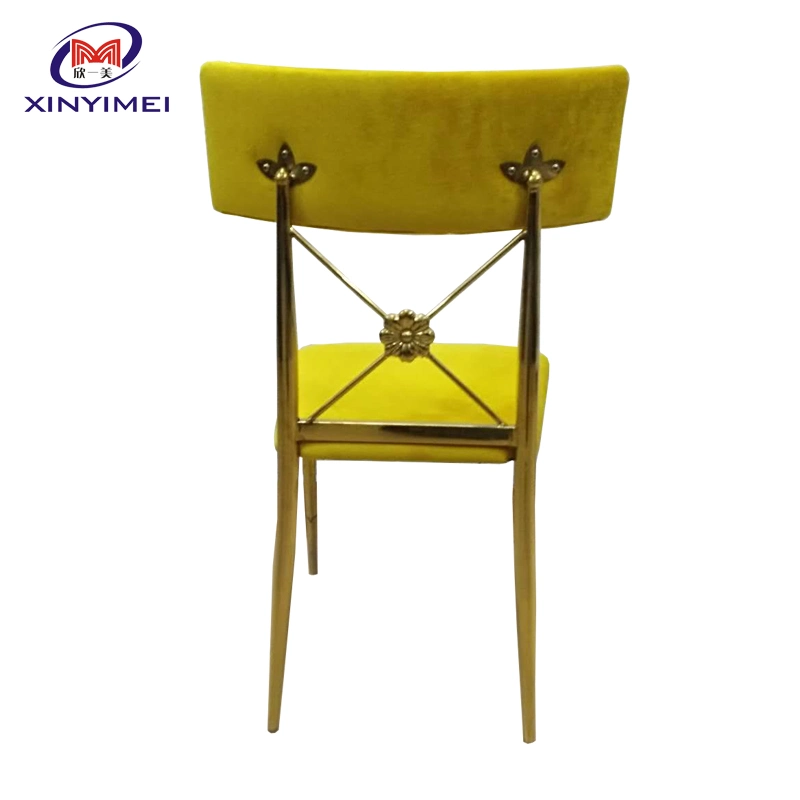 Special Design Comfortable Banquet Gold Stainless Steel Frame Wedding Chair