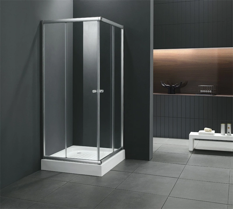 Fashion Acrylic Tray Tempered Glass Shower Room (M-641)