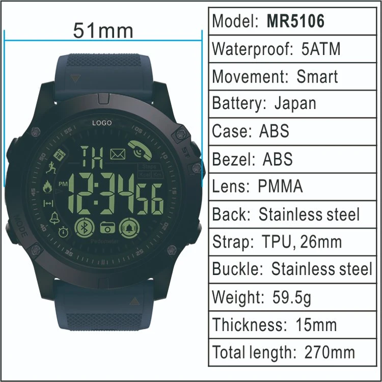 Fitness Tracker Health Wrist Watch Men Multifunction Pedometer Smart Custom Men Waterproof Digital Watch for Sport