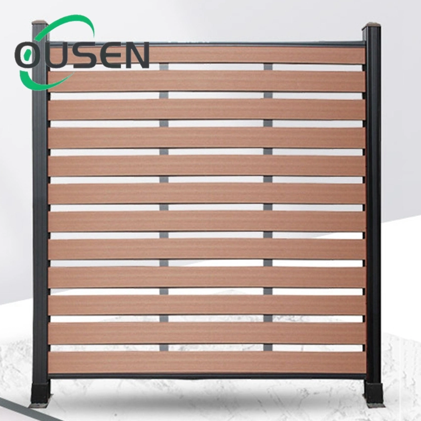 Private Garden Fence Wood Plastic WPC Composite Fencing Easy-to-Install Building Material House Decorative WPC Fence Panels