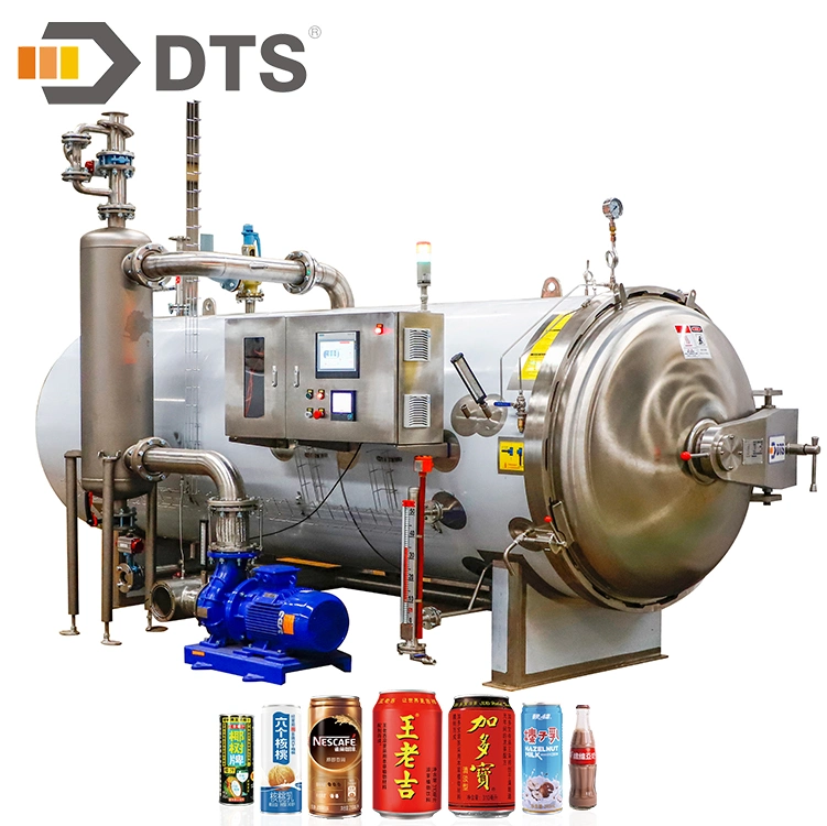 DTS Automatic Multifunction Caned Tuna Salmon Static retort Pasteurizer Processing Linha