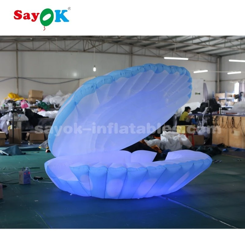 Sayok Inflatable Shell Dome Inflatable LED Seashell Huge Advertising Inflatables Custom Inflatable Mascot Model Design