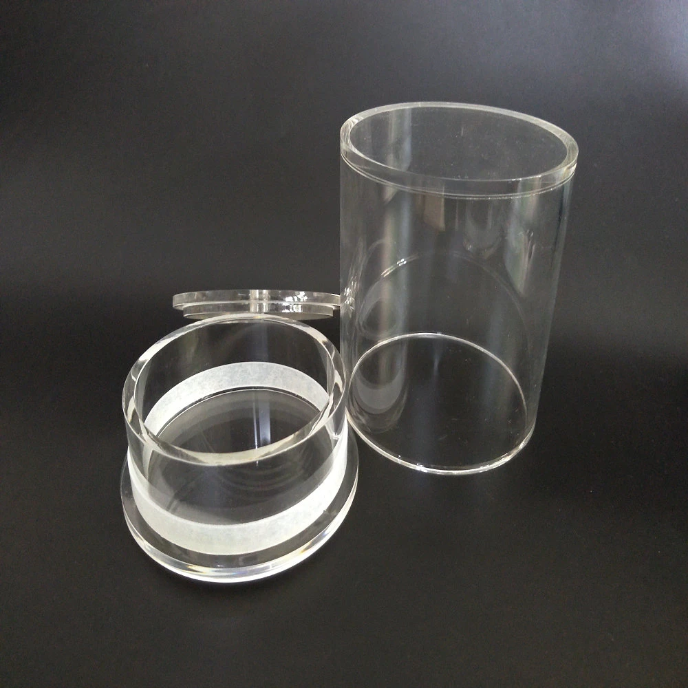 Round Water Tight Acrylic Container with Screws