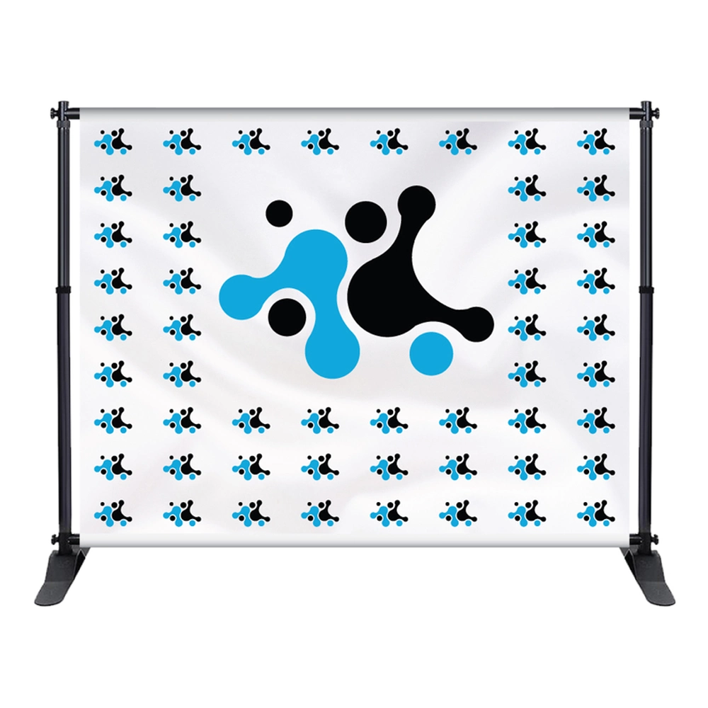 Custom Adjustable 8X8 Portable Exhibition Photo Booth Backdrop Fabric Banner Telescopic Trade Show Display Step Repeat Stand