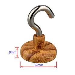 Wooden Printed Magnet Hooks Super Strong Magnetic Holder Neodymium Magnets Hanger