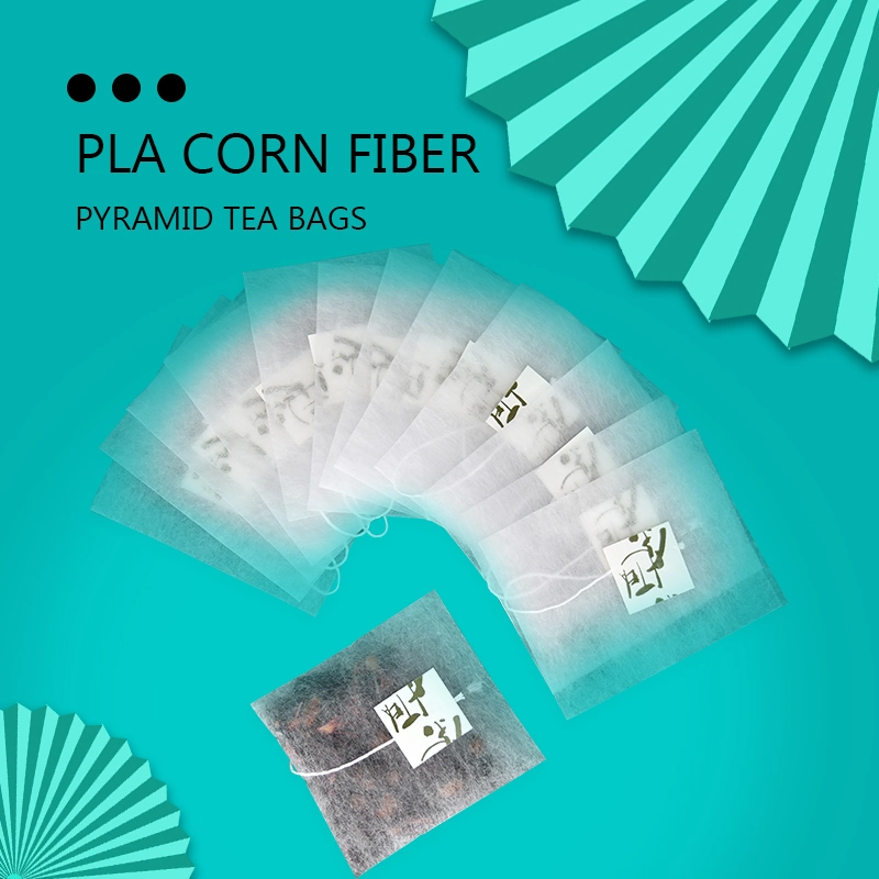 75 X 90mm 18g Imported Eco-Friendly PLA Corn Fiber Triangle Teabag