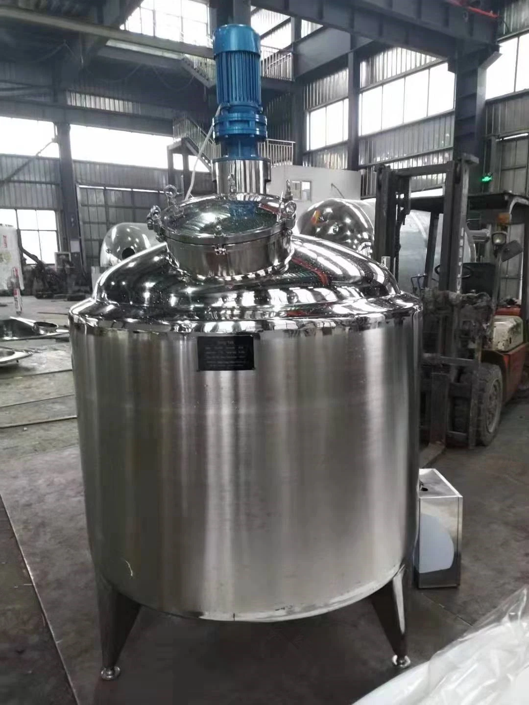 Explosion Proof Motor Stainless Steel Vacuum Heating Jacketed Mixer