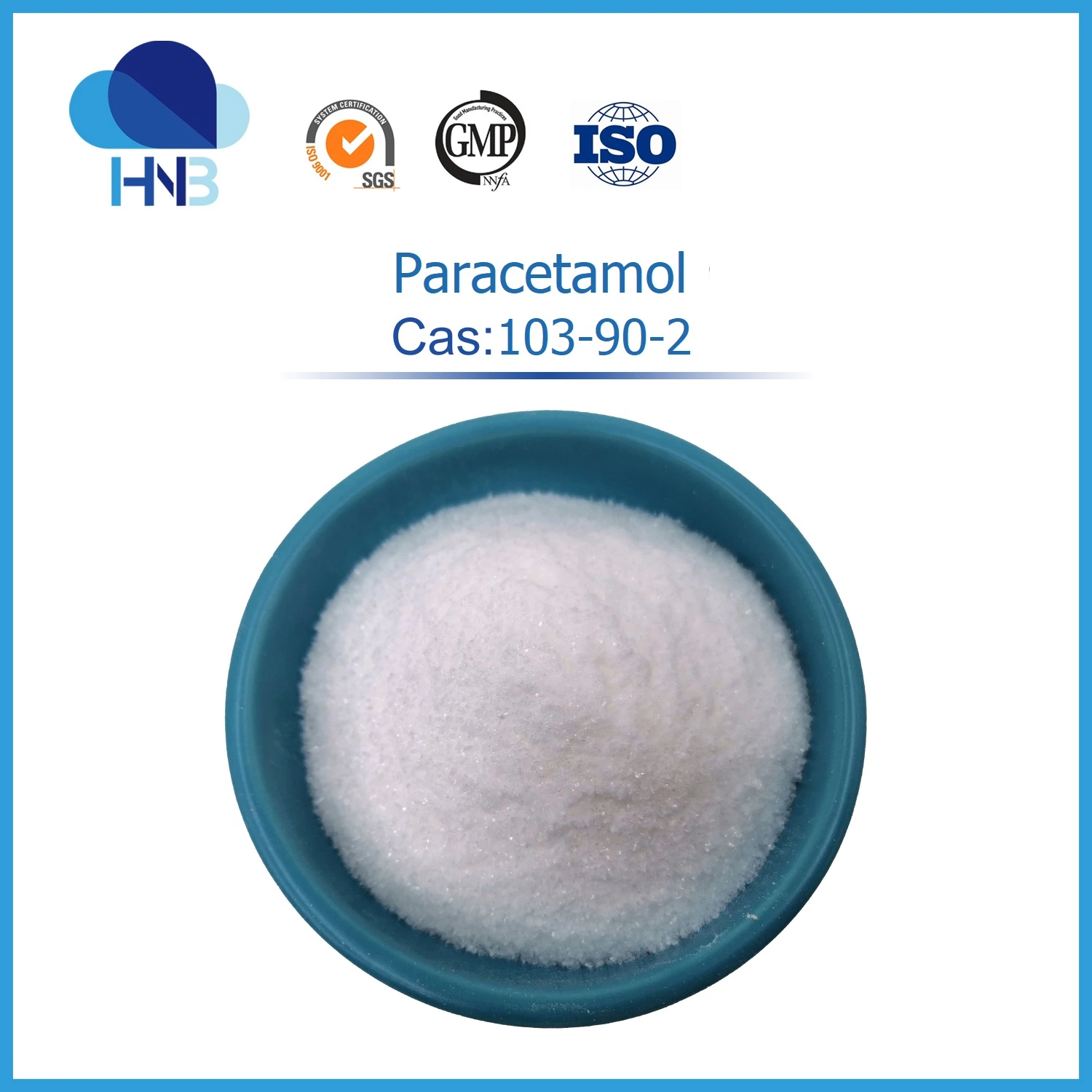 103-90-2 GMP المواد الخام 99% Paracetamol، Apap، Acetaminophen Powder
