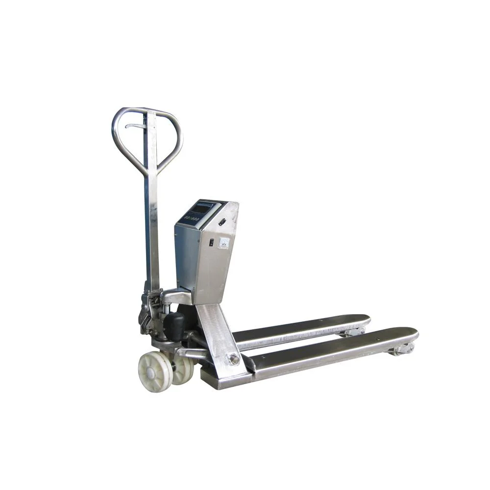 Stainless Steel Hand Pallet Truck with Weighing Scale for Construction Machinery