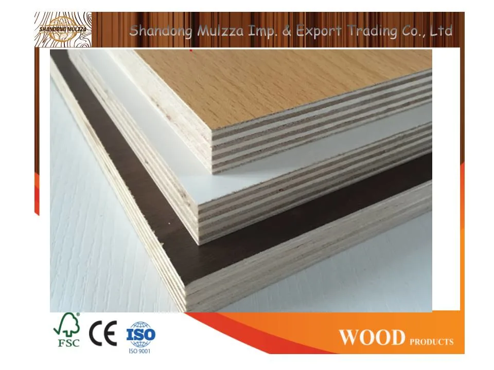 Hot Sale 1220*2440*18mm Moisture Resistant Melamine Laminated Plywood for Furniture