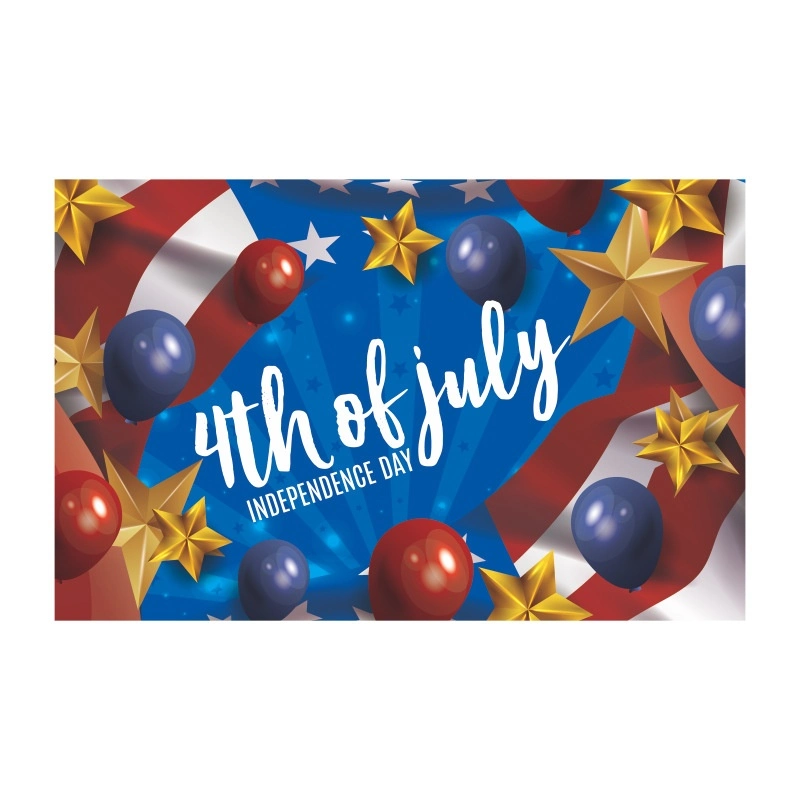 American Independent Day USA Polyester Fabric Flag Banner for Nathional Holiday