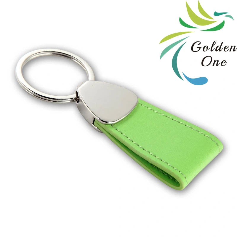 Custom Car Logo Soft Enamel Zinc Alloy Metal Keyring Leather