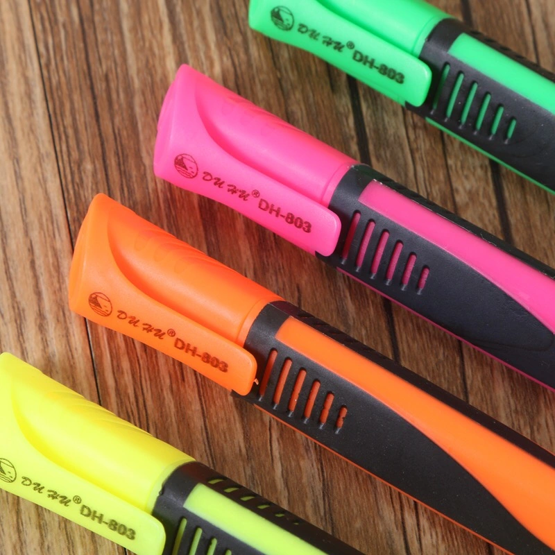 Triangle Barrel Highlighter Pen Multi Color Stationery Fluorescent Marker