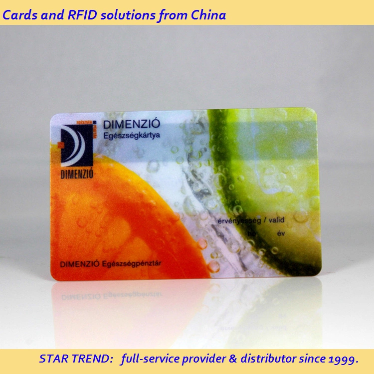 Promotion Card Made of Transparent PVC with Frosted Finish