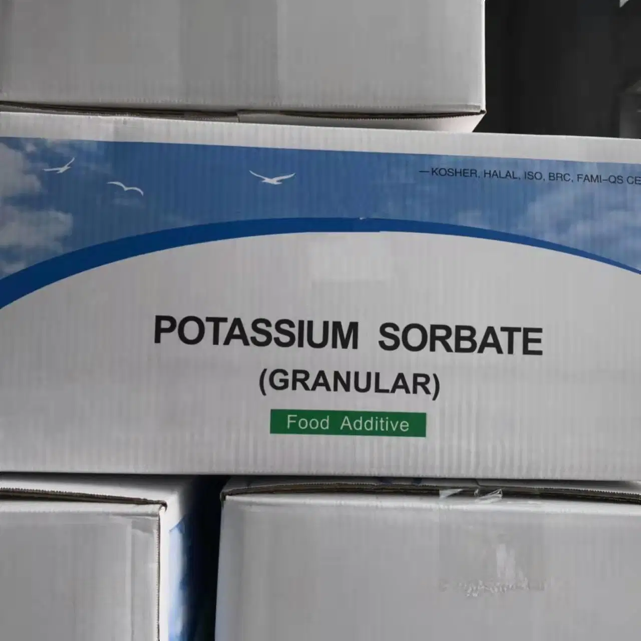 Conservante de alimentos granulares E202 El Sorbato de Potasio para Aditivos Alimentarios El Sorbato de Potasio