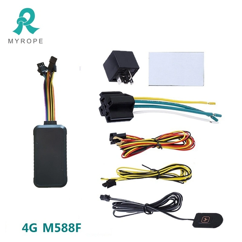 Rope Track 4G Lte M588f Anti Theft Car Alarm with Engine Cut off Vehicle GPS Tracker