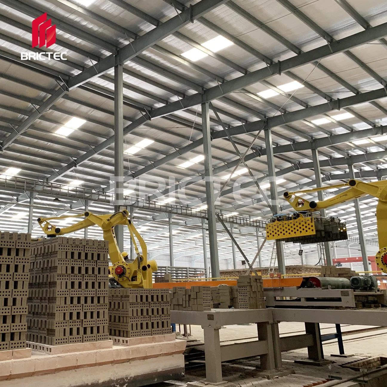 Brick Making Factory with Automatic Rack Drying System