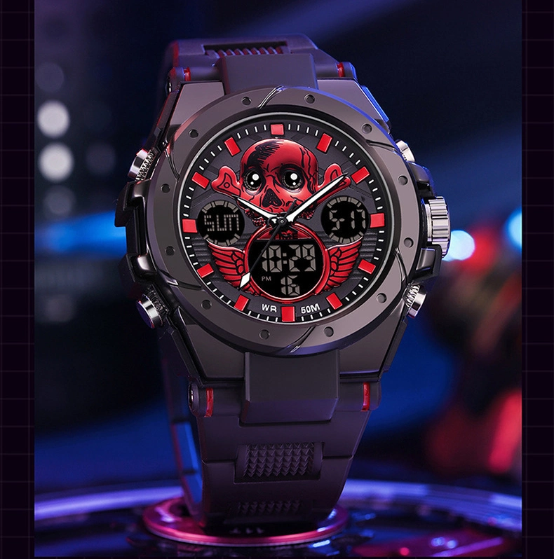 Top Cool Demin Black Analog Digital Boy Brand Wrist Watch Shockproof Watches for Men Luxury