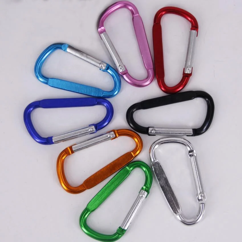 Wholesale/Supplier Cheap Aviation Aluminum Metal Snap Hook Small D Hook Ring 48*25mm Flat Swivel Snap Outdoor Climbing Safety Hook Key Chain Metal Carabiner Engraving