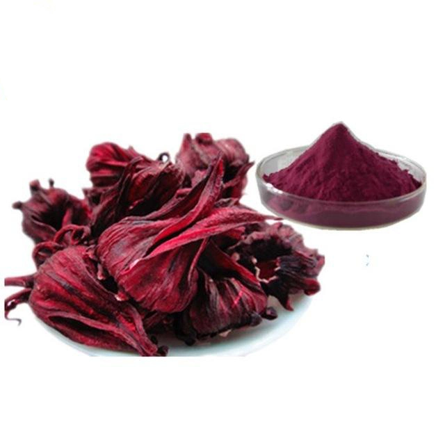 Organic Hibiscus Flower Powder cGMP Factory Wholesale/Supplier Dried Hibiscus Powder Instant Roselle Hibiscus Powder