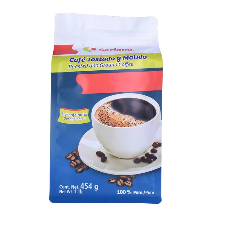 Organic Luxury Biodegradable Zip Personalized Resealable Side Gusset Foil Bag for Coffee Packing