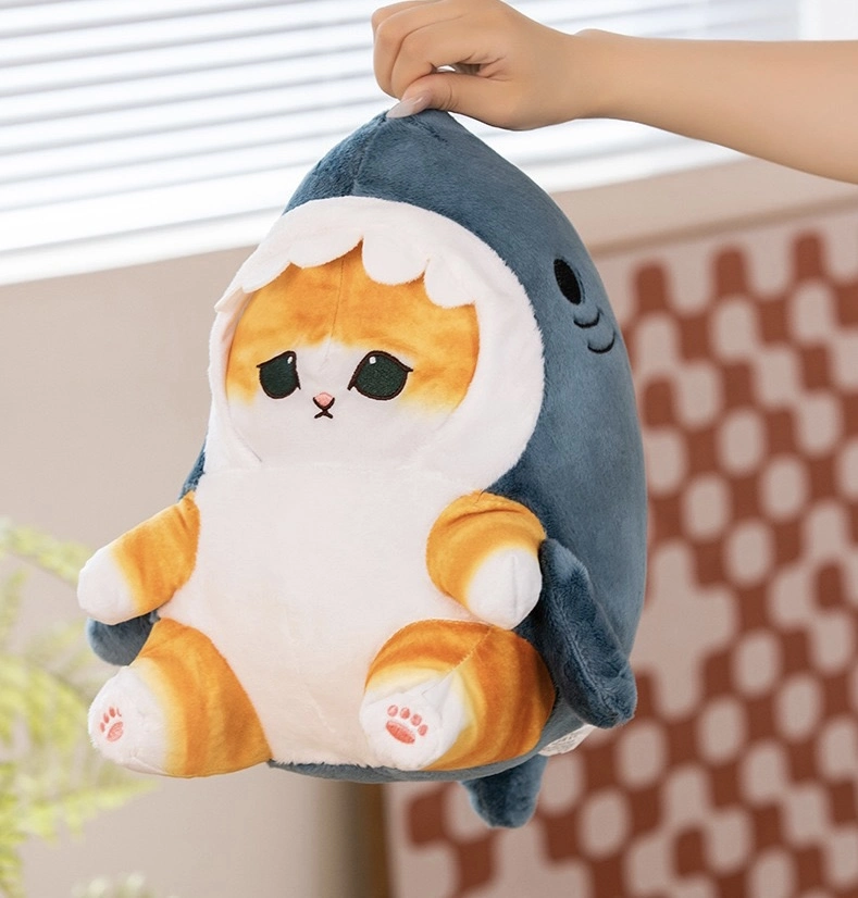 Adorable Shark Cat Plush Pendant Perfect for Room or Car Decoration