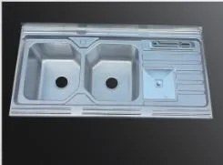 Fregadero doble Lavabo de acero inoxidable SS 304 Disipador lavado