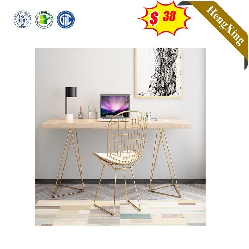 Moderner Luxus Gold Edelstahl Rahmen Metall Esstisch Schreibtisch Home Office Möbel