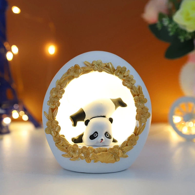 Wholesale/Supplier Glowing Panda Animal Cute Night Light Resin Crafts